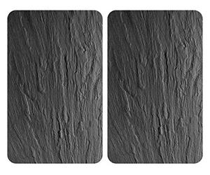 WENKO Placas cobertoras de vidrio universales Pizarra 2 pzas, Slate