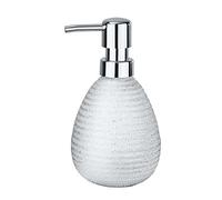 WENKO Polaris Juwel Soap Dispenser, Ceramic, Silver, 9.5 x 9.5 x 16.2 cm