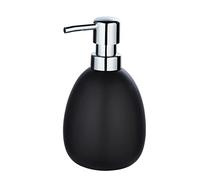 WENKO Polaris Soap Dispenser Matte Black Ceramic Liquid Soap Dispenser Black