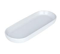WENKO Polaris Storage Tray, Ceramic, White, 26 x 10 x 2.6 cm