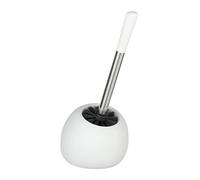 WENKO Polaris Toilet Brush White Matt Ceramic Toilet Brush Holder White