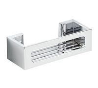 WENKO Power-Loc Bralia Shower Caddy Practical Bathroom Shower Caddy - No Drilling Required - Plastic - 30 x 8.5 x 12 cm - Chrome