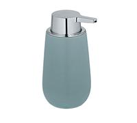 WENKO PUMA Badi Liquid Soap Dispenser 0.32 L, Ceramic, Greyish Blue, 16 x 8 x 9.5 cm