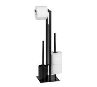 WENKO Rivalta Toilet Brush Holder, Steel, matt Black, 70 x 20 x 18 cm