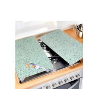 Wenko Set of 2 Universal Gas Electric Induction Hob Stove Covers Chopping Board Worktop Surface Protectors Grey