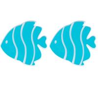 WENKO Set of 5 Non-Slip Strips, Fish (Blue), 12,5 x 4 x 13,5 cm (Pack of 2)