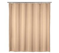 Wenko Shower Curtain Plain - Water-Repellent, Easy to Clean, Polyethylene vinyl acetate, beige, 180 x 200 cm