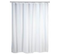 WENKO Shower curtain single-colour White - high-quality textile fabric, washable, Polyester, 120 x 200 cm, White