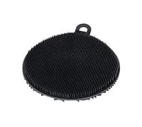 WENKO Silicone Sponge Soft Black Set of 2 with Hanging Loop and Suction Cup, 12 x 1 x 12 cm