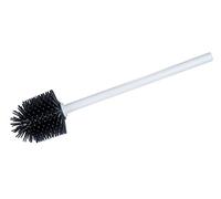 WENKO Silicone toilet brush, replacement brush for WC brush sets with antibacterial handle and replaceable silicone WC brush head for hygienic cleaning of the toilet, (W/D x H): Ø 7.5 x 35 cm, white