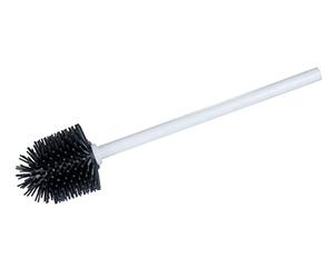WENKO Silicone toilet brush, replacement brush for WC brush sets with antibacterial handle and replaceable silicone WC brush head for hygienic cleaning of the toilet, (W/D x H): Ø 7.5 x 35 cm, white