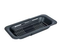 WENKO Sivo Sink Strainer Black for Clean and Hygienic Work, Polypropylene, 37-50 x 7 x 20 cm