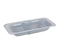 WENKO Sivo Sink Strainer Light Grey Ideal for Washing Fruit and Vegetables, lightgrey, 36,5-50 x 7 x 20 cm