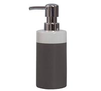 WENKO Soap Dispenser Made of High-Quality Ceramic for 300 ml Liquid White/Grey
