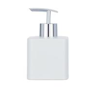 WENKO Hexa White Liquid Soap Dispenser Capacity 0.29 L, Ceramic, 8.5 x 7.5 x 13 cm