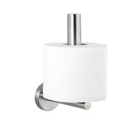 WENKO Spare Toilet roll Holder Bosio, Stainless steel, Silver matt, 12.5 x 8 x 18 cm