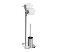 Wenko standing Toilet Brush Albero, Stainless-Steel, Silver/Grey, 20 x 20 x 73.5 cm