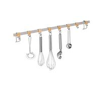 WENKO Strip Premium with 8 Hooks, Metal, Multi-Colour, 60 x 2.5 x 4 cm