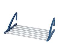 WENKO Telescopic balcony clothes dryer aluminum, sturdy clothes dryer for indoor & outdoor, telescopic extendable between 57-106 cm, made of stainless aluminum, matt silver