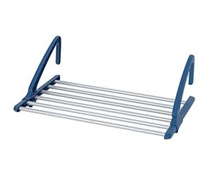 WENKO Telescopic balcony clothes dryer aluminum, sturdy clothes dryer for indoor & outdoor, telescopic extendable between 57-106 cm, made of stainless aluminum, matt silver