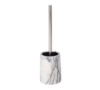 WENKO Toilet Brush and Holder Onyx of Marble, White, 10 x 10 x 41 cm