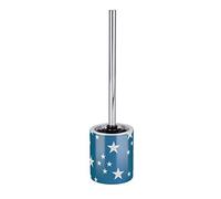 Wenko Toilet Brush and Holder Stella of Ceramic in Dark Blue, 10 x 10 x 39 cm