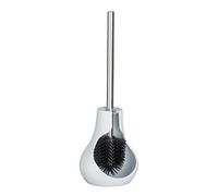 Wenko Toilet cleaning brush with semi-closed container, stylish DROP NEO toilet set, Colour:white
