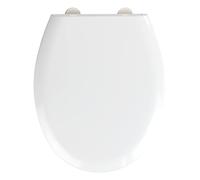 WENKO Toilet seat Rieti - antibacterial toilet lid, soft closing mechanism, 350 kg load capacity, Duroplast, 37 x 44.5 cm, White