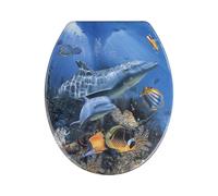 Wenko Toilet Seat Sea Life Toilet Lid Duroplast Soft Close Ocean Motif
