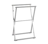 WENKO Towel-/Clothes Stand Lava Collapsible, Stainless-Steel, Stainless Steel, 53.5 x 30 x 80.5 cm