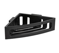 WENKO Turbo-Loc Bralia Corner Shelf, Plastic No Drilling Required, Deep Basket for Secure Stand of Care Products, Ideal for Bath and Shower, 35 x 8.5 x 20 cm, Black, (ABS)
