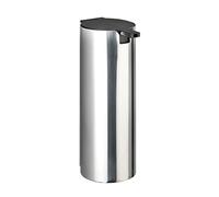 Wenko Turbo-Loc® Detroit Soap Dispenser - Wall-Mounted Liquid Soap Dispenser without Drilling Holes Capacity: 0.24 L, Stainless Steel, 6 x 16.5 x 8 cm, Glossy