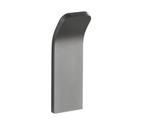 WENKO Uno Montella Wall Hook for Gluing, Rustproof, Aluminium, 3 x 8.8 x 2.1 cm, Anthracite