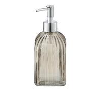 WENKO Vetro Brown Square Liquid Soap Dispenser Capacity 0.52 L, 19 x 7.5 x 7.5 cm