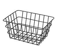 WENKO Viana Trendy Storage Basket for Bathrooms, Guest Toilet and Home, Black, 18 x 25 x 12 cm