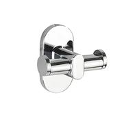 Wenko Wall Hook Duo-Puerto Rico with Power-Loc, Zinc, Chrome, 4.5 x 6.5 x 7 cm