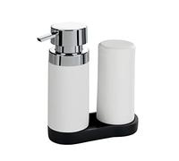 WENKO Washing Station, Silicone, White, 15 x 18 x 7 cm