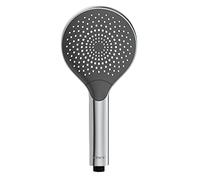 WENKO Watersaving Chrome Universal Handheld Shower Head with Water Saving System and 3 Jet Types, Silver, 12 x 0 x 12 cm