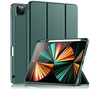 Wenlaty Case for iPad Pro 11 Inch 4th Generation 2022 with Pencil Holder, Protective Cover with Soft Smooth TPU Back, Also Fit for iPad 11 Pro Case 3rd Generation 2021 /2nd Generation 2020, Pine Green