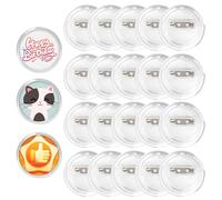 WENLISELL 100 PCS Badge Making Kit Make Your Own Button Badges, 38mm Clear Button Craft Badge, Acrylic Buttons Pin Badges for DIY Crafts