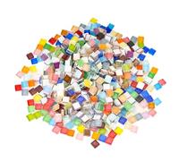 WENLISELL 1000g Square Mosaic Tiles Arts and Crafts, Mixed Color Mosaic Pieces for Crafting, 10x10x3mm Crystal Mosaic Tiles for Crafts, Arts, DIY, Home Decoration, Photo Frame