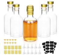 WENLISELL 12 Pack Small Glass Liquor Bottles with T-Top Caps, 100ml Glass Bottles with Heat Shrink Capsules, Empty Glasses Liquor Bottle for Alcohol, Whiskey, Wine, Vodka