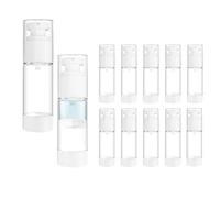 WENLISELL 12 PCS Airless Pump Bottle 50ml, Empty Travel Pump Containers for Lotion, Refillable Vacuum Press Pump Bottles for Essential Oils, Foundation, Cosmetic