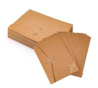 WENLISELL 24 PCS A4 Kraft Paper Envelopes File Folders with String Closure, Filing Envelope for Projects, Portable Project Pockets Document Wallet Storage for Office Home