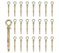 WENLISELL 24 PCS Masonry Expansion Eye Bolts M6x80, Expansion Anchor Bolts with Closed Hooks, Heavy Duty Eye Shield Bolt for Secure Fixing in Masonry, Concrete