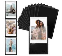 WENLISELL 30 PCS Magnetic Photo Frames for Fridge, 9.3 x 6.3cm Personalised Fridge Magnets Photo, 3 Inch Black Refrigerator Magnet Frames for Photos Postcard