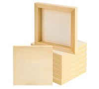 WENLISELL 4 Pack Wood Panels for Painting, 30x30cm Unfinished Wooden Canvas