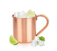 WENLISELL 450ml Moscow Mule Copper Mug, 15oz Metal Cup with Handle, Copper Mug for Beer, Milk, Coffee, Water