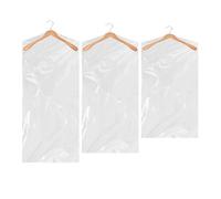 WENLISELL 60 PCS Plastic Clothes Covers, 3 Sizes Clear Dustproof Clothes Covers, Clothes Protector Bags Hanging for Garments, Dresses, Jackets, Home and Clothing Store