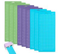 WENLISELL 9 PCS Adhesive Sticky Cutting Mat for Cricut, 4.5x12 Inch Replacement Cutting Mats for Cricut Maker, Non-Slip Craft Mat, Standard Grip, Light Grip, Strong Grip
